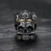 King Skull Crown Sterling Silver Brass Ring sold by GTHIC