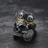 King Skull Crown Sterling Silver Brass Ring sold by GTHIC