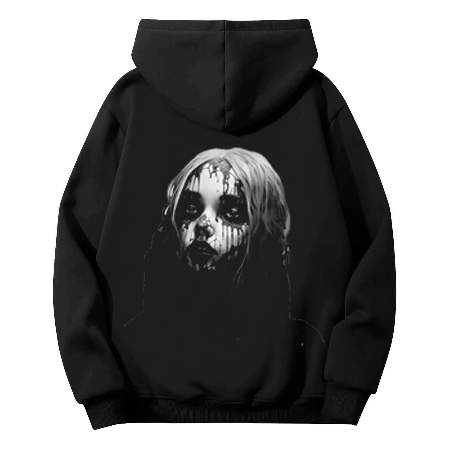 Horror Goth Girl Print Hoodie Coat sold by GTHIC product image thumbnail 2