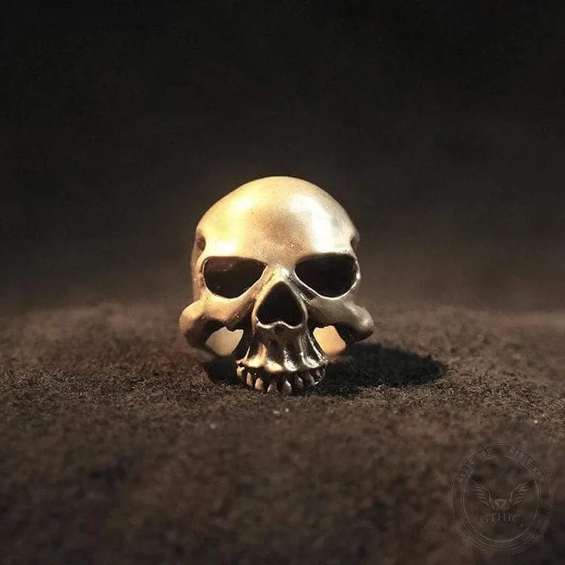 Matte Texture Sterling Silver Skull Ring sold by GTHIC