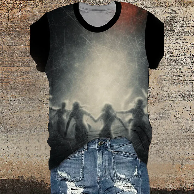Gothic Twilight Dance Round Neck Short Sleeve T-Shirt sold by GTHIC