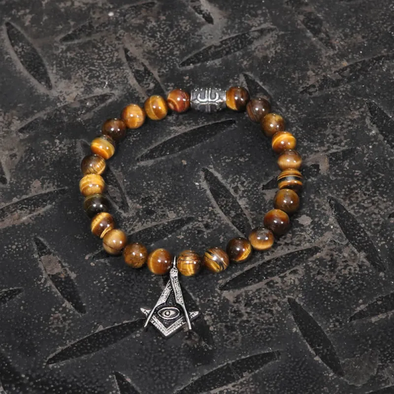 AG Tiger Eye Stone Stainless Steel Bracelet sold by GTHIC