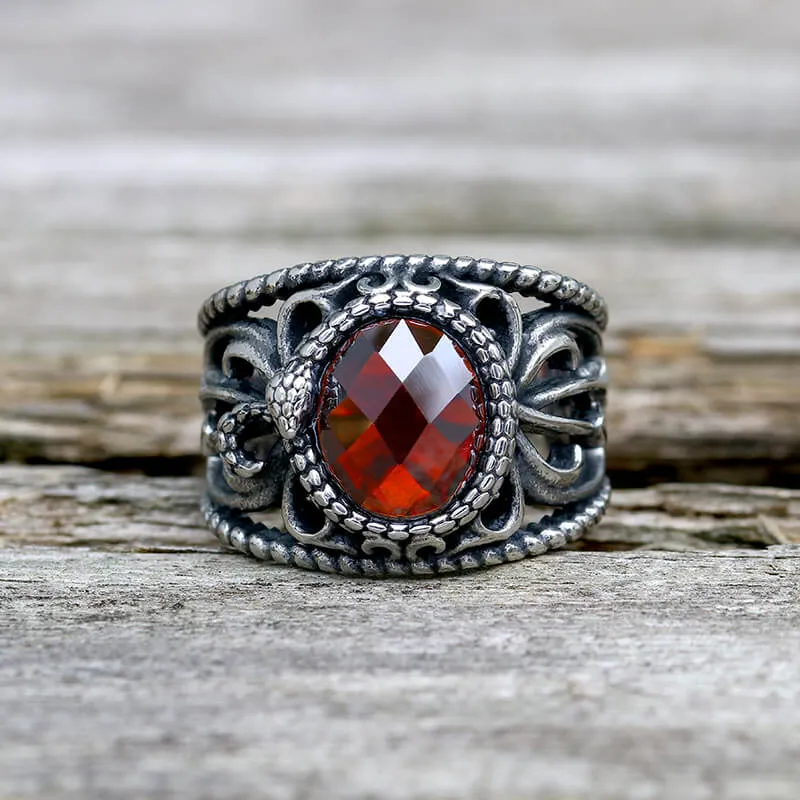 Vintage Hollow Design Stainless Steel Snake Ring sold by GTHIC product image thumbnail 2