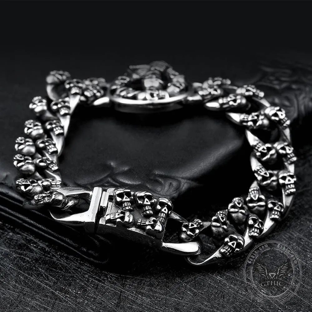 Wisdom Stainless Steel Skull Bracelet sold by GTHIC product image thumbnail 4