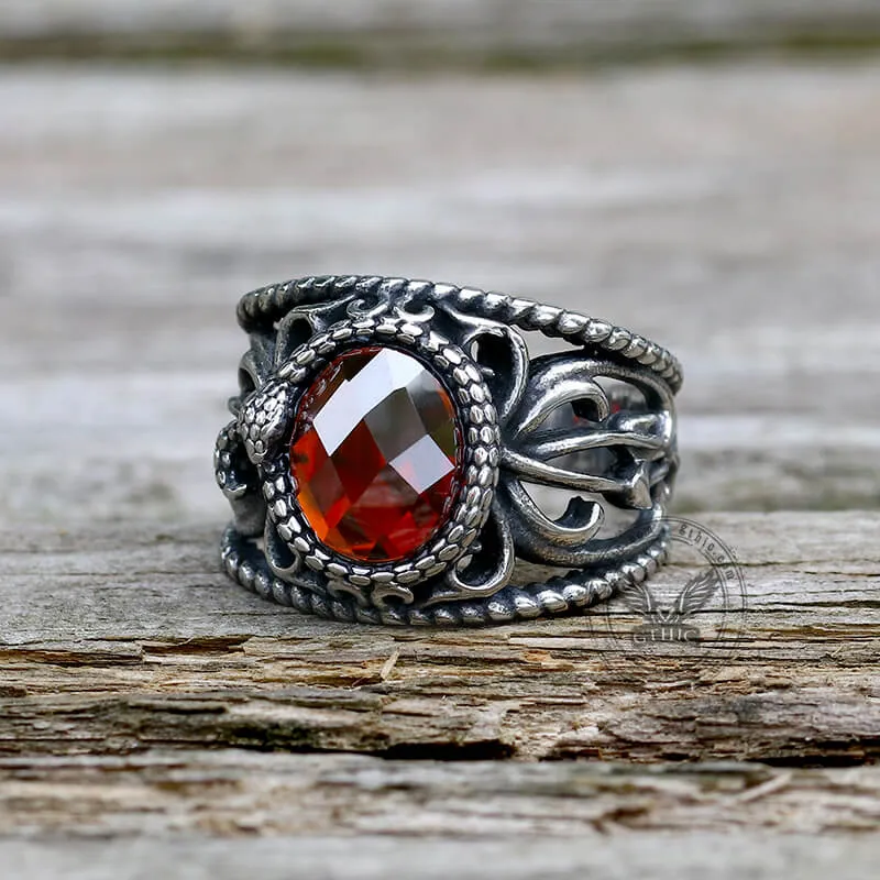 Vintage Hollow Design Stainless Steel Snake Ring sold by GTHIC product image thumbnail 5