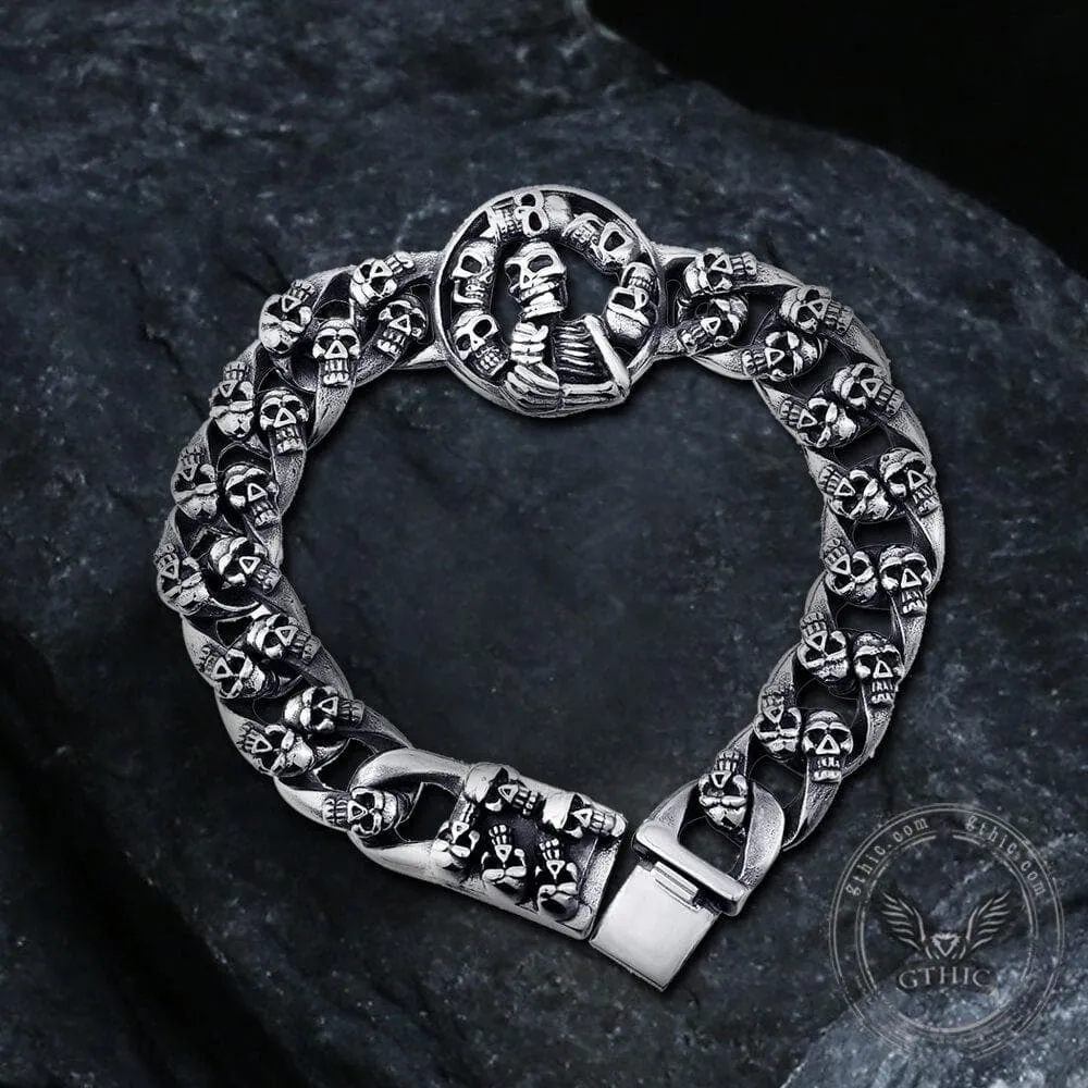 Wisdom Stainless Steel Skull Bracelet sold by GTHIC