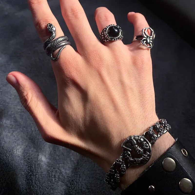 Wisdom Stainless Steel Skull Bracelet sold by GTHIC product image thumbnail 2