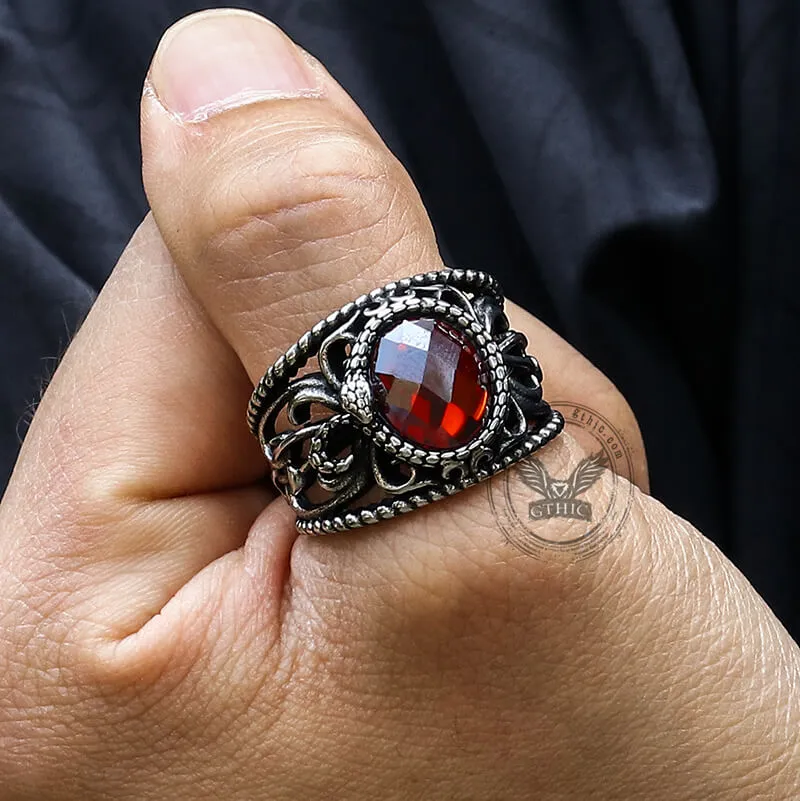 Vintage Hollow Design Stainless Steel Snake Ring sold by GTHIC product image thumbnail 3