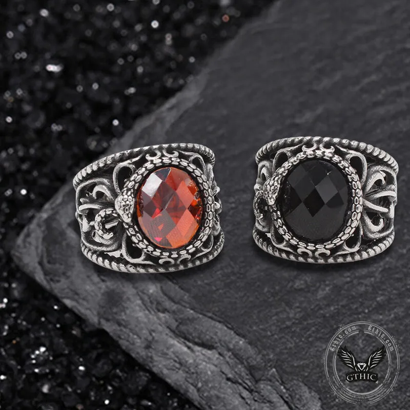 Vintage Hollow Design Stainless Steel Snake Ring sold by GTHIC