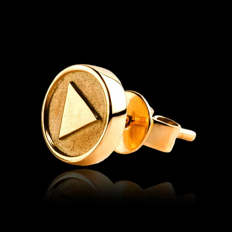 Triangle Geometric 18K Gold Stud Earrings sold by GTHIC