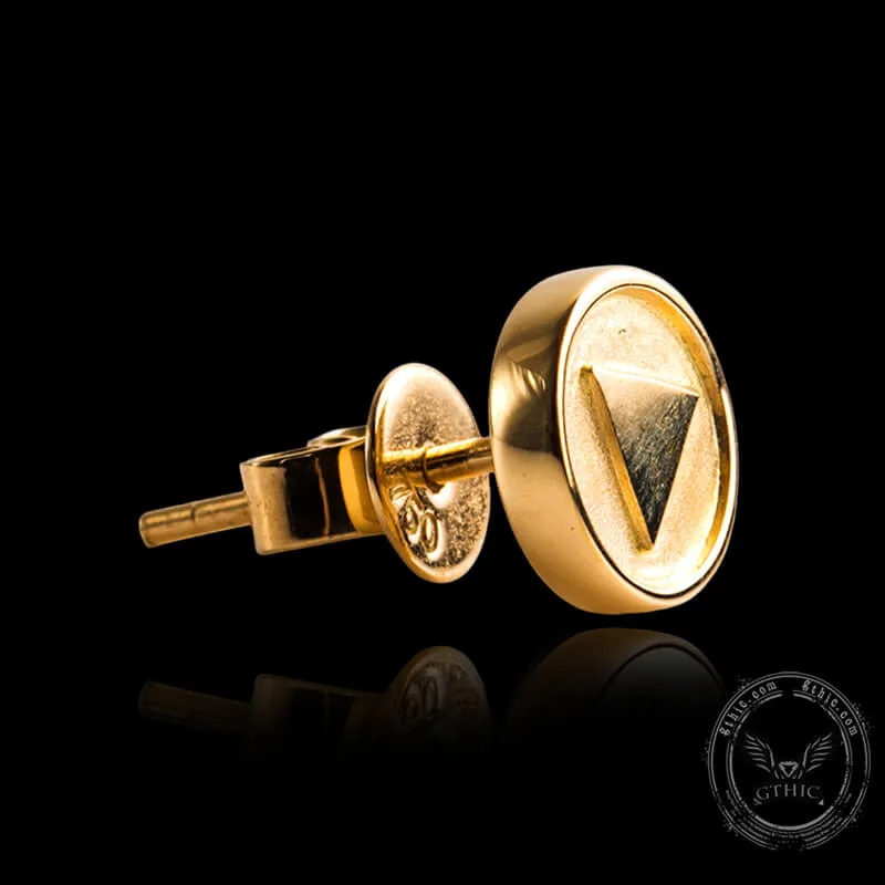 Triangle Geometric 18K Gold Stud Earrings sold by GTHIC product image thumbnail 5