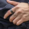 Viking Runes Carved Stainless Steel Spinner Ring sold by GTHIC