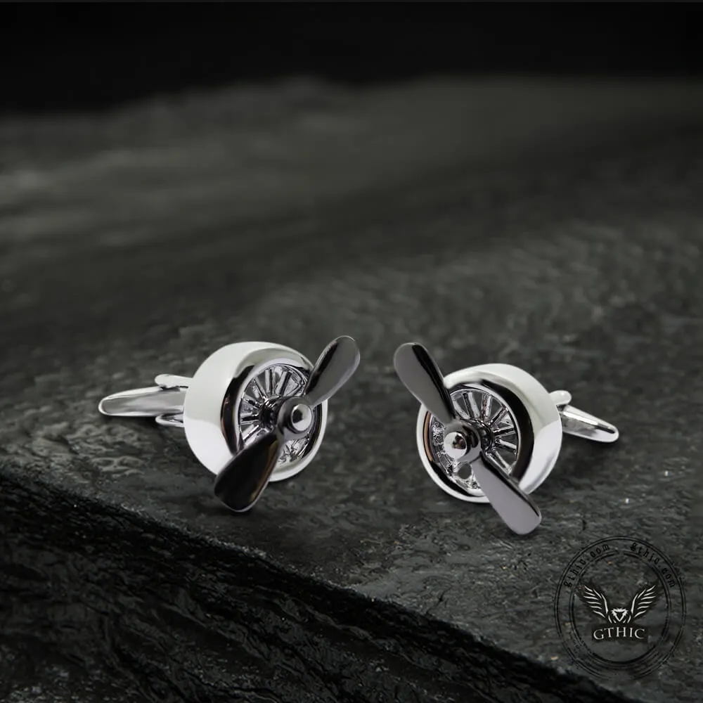 Retro Propeller Brass Cufflinks sold by GTHIC product image thumbnail 4