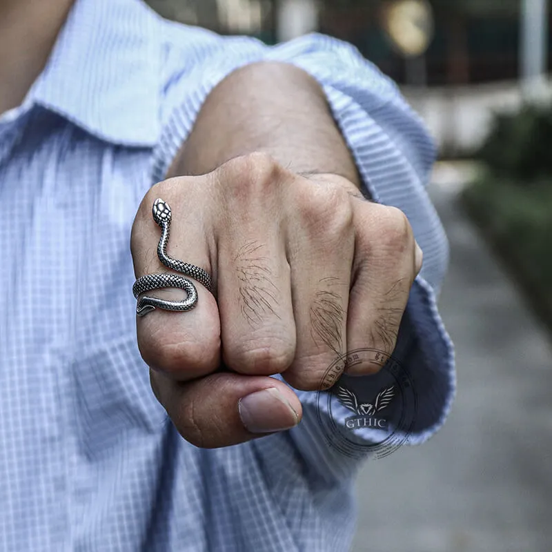 Vintage Snake Stainless Steel Ring sold by GTHIC product image thumbnail 4