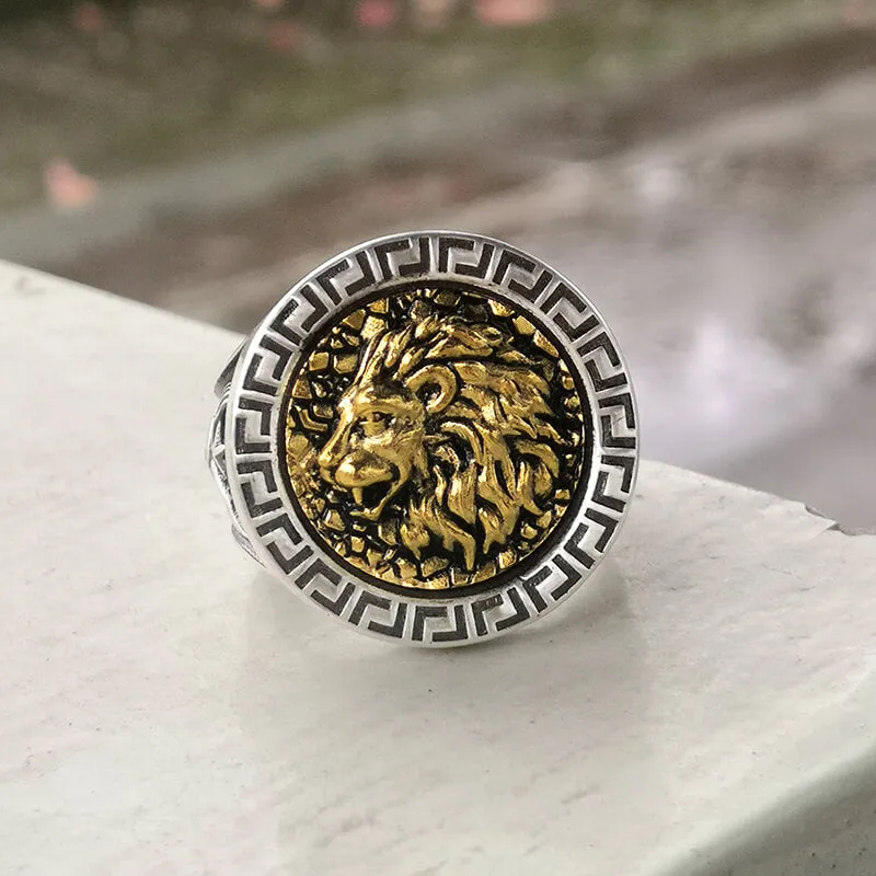 King of the Prairie Sterling Silver Lion Ring sold by GTHIC