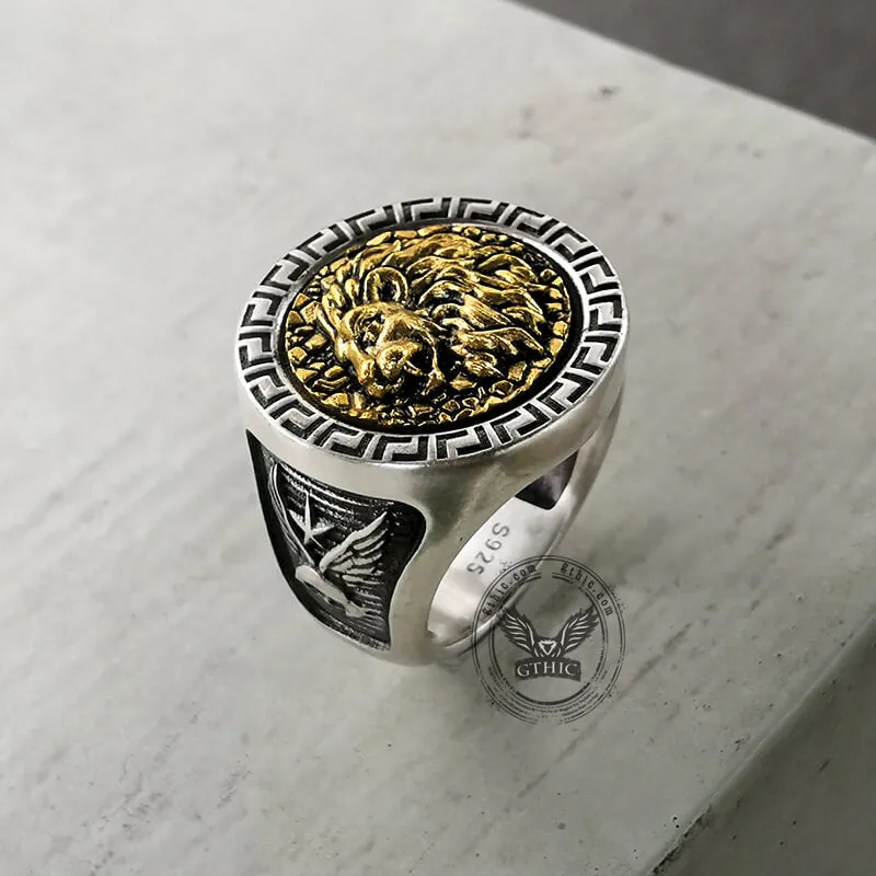King of the Prairie Sterling Silver Lion Ring sold by GTHIC product image thumbnail 5