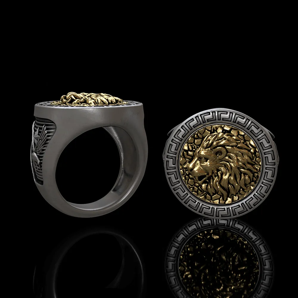 King of the Prairie Sterling Silver Lion Ring sold by GTHIC product image thumbnail 4