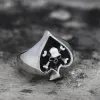 Spades Stainless Steel Skull Ring sold by GTHIC