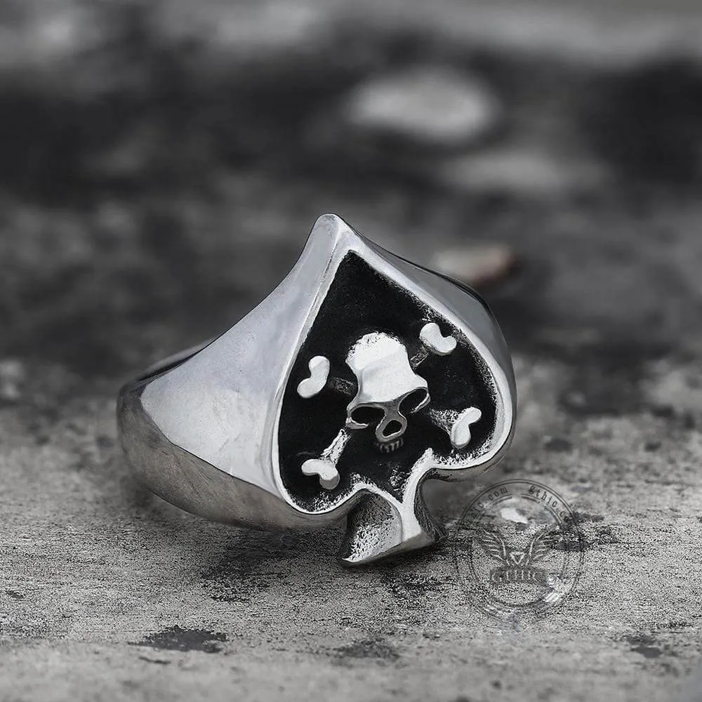 Spades Stainless Steel Skull Ring sold by GTHIC product image thumbnail 3