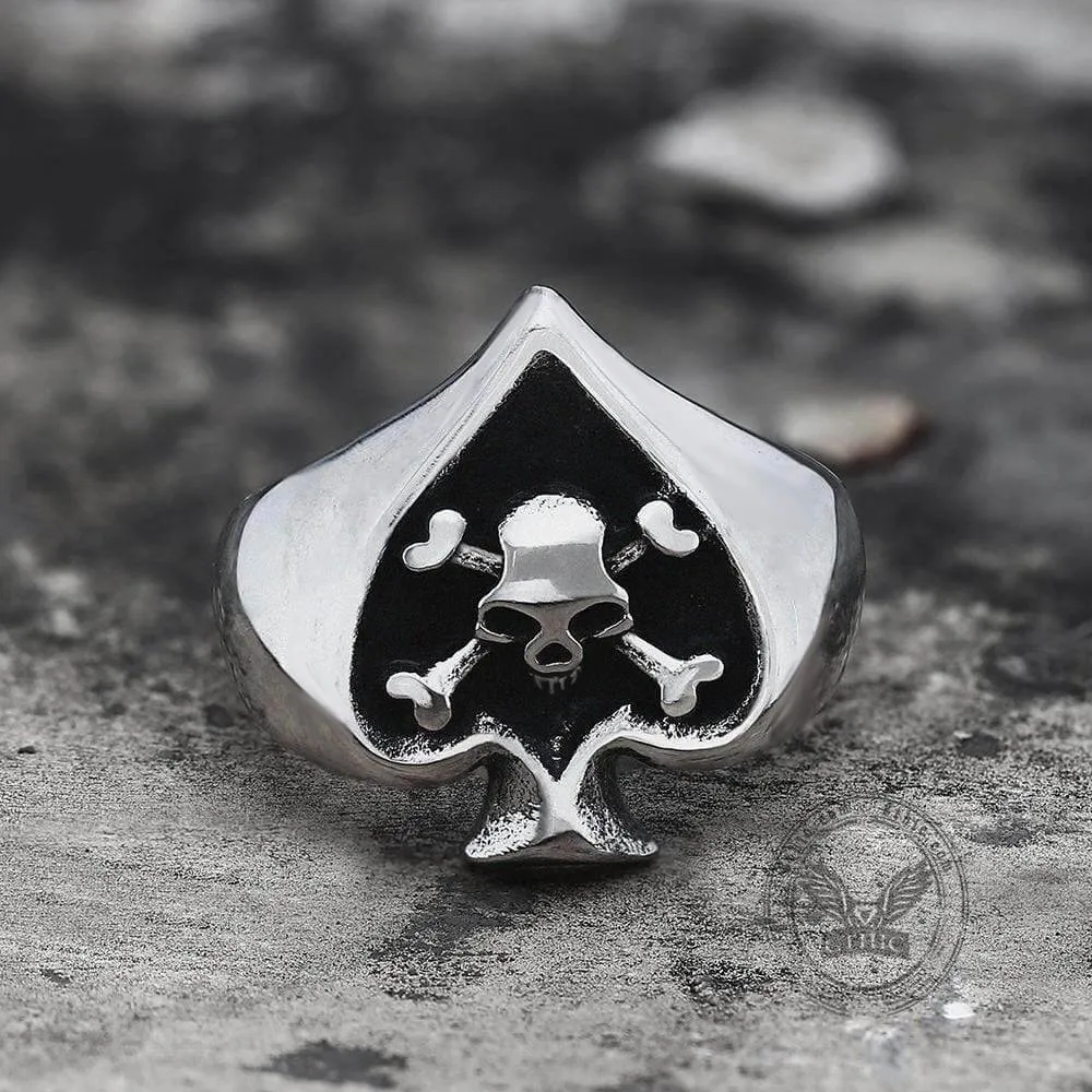Spades Stainless Steel Skull Ring sold by GTHIC product image thumbnail 4