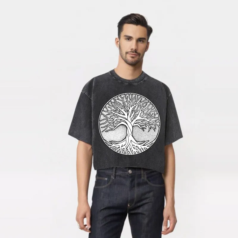 Tree Of Life Totem Viking Washed T-shirt sold by GTHIC product image thumbnail 2