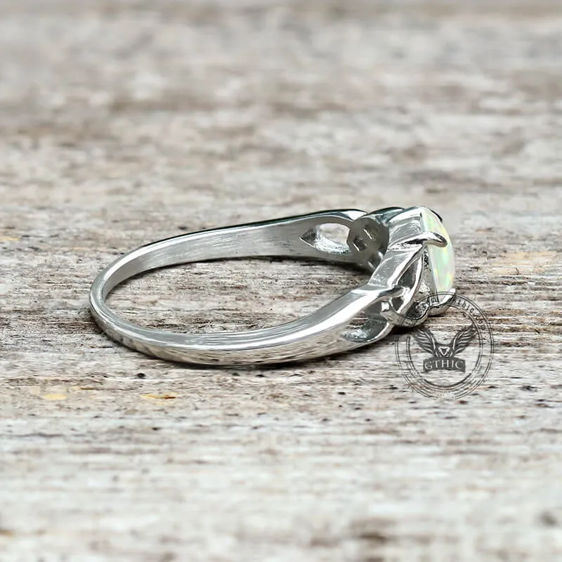 Celtic Knot Opal Stainless Steel Gemstone Ring sold by GTHIC product image thumbnail 5