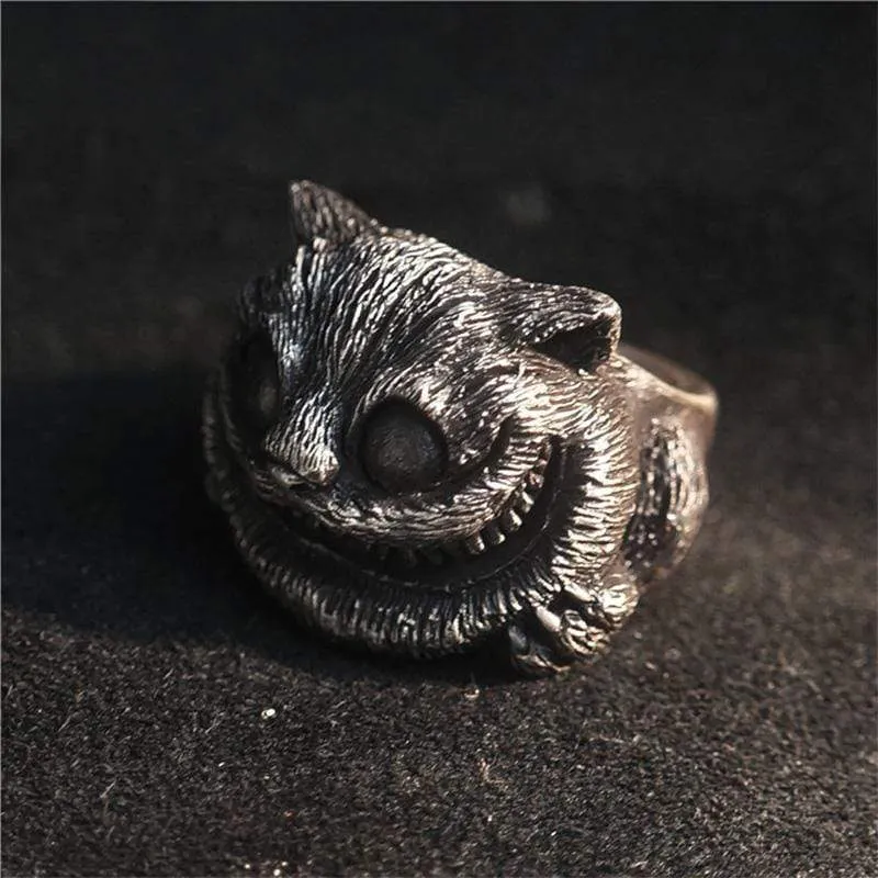 Smiling Cat Sterling Silver Brass Ring sold by GTHIC product image thumbnail 2