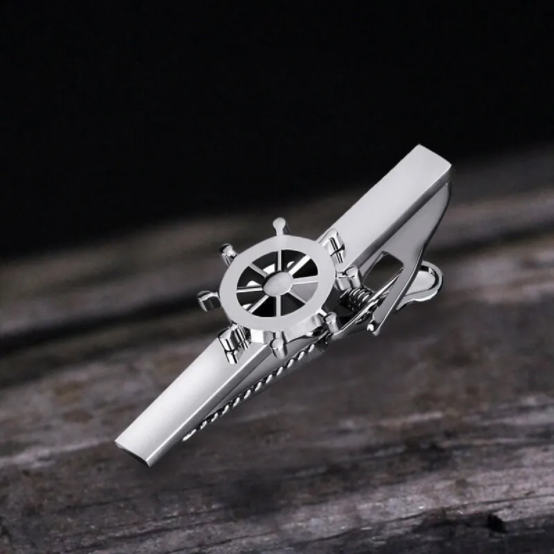Minimalist Rudder Design Brass Tie Clip sold by GTHIC