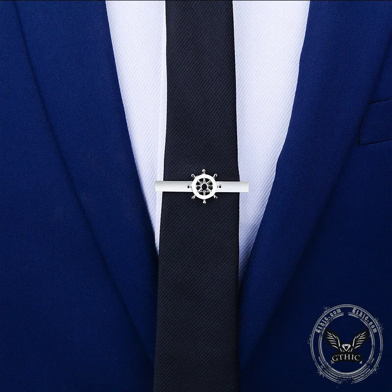 Minimalist Rudder Design Brass Tie Clip sold by GTHIC product image thumbnail 2