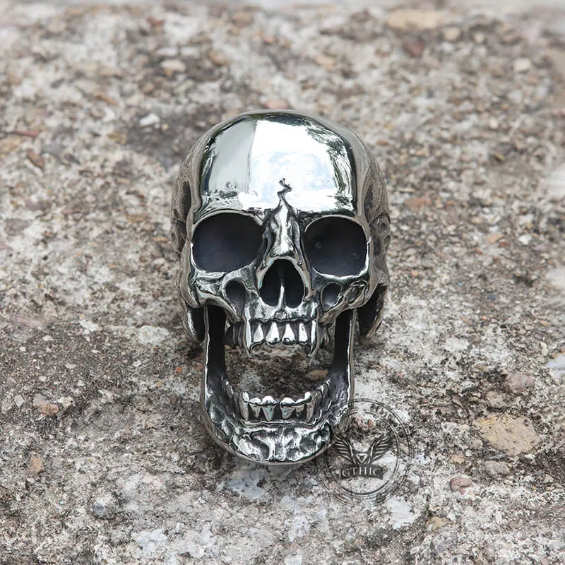 Roaring Stainless Steel Skull Ring sold by GTHIC product image thumbnail 4