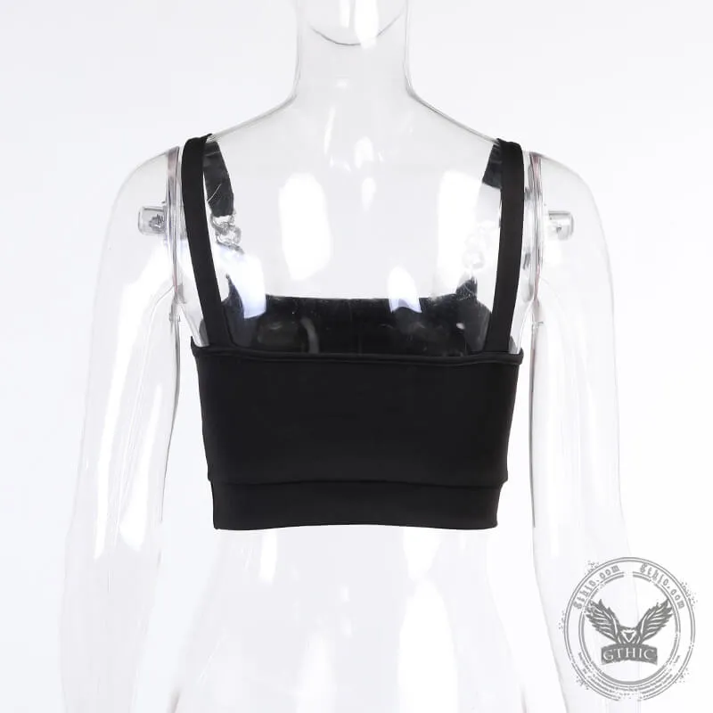 Chain-Detailed Cotton Crop Top sold by GTHIC product image thumbnail 5