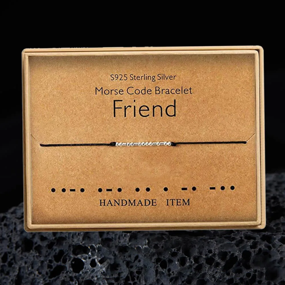 Friend Morse Code Sterling Silver Bracelet sold by GTHIC product image thumbnail 3