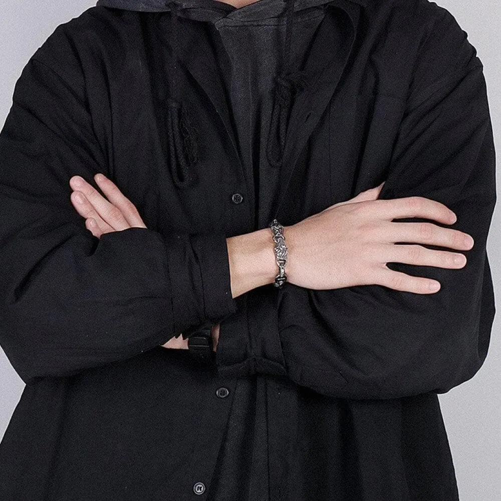 Lion Head Stainless Steel Skull Bracelet sold by GTHIC product image thumbnail 3