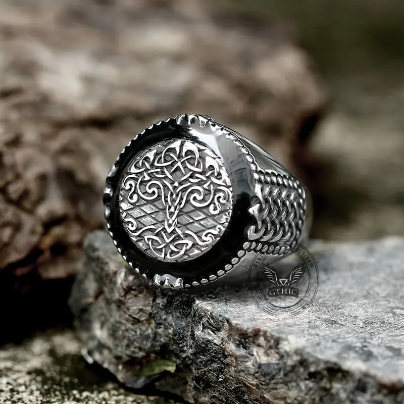 Epoxy Yggdrasil Stainless Steel Viking Ring sold by GTHIC product image thumbnail 3