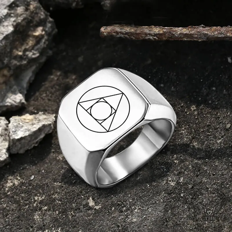 Philosopher Stone Stainless Steel Occultism Ring sold by GTHIC product image thumbnail 2