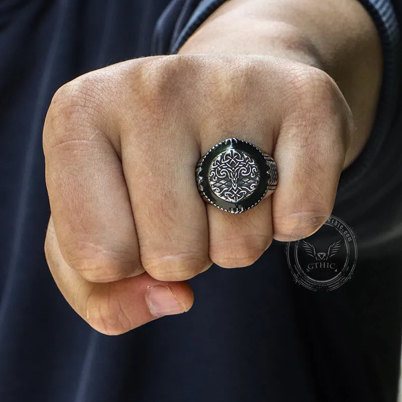 Epoxy Yggdrasil Stainless Steel Viking Ring sold by GTHIC product image thumbnail 2