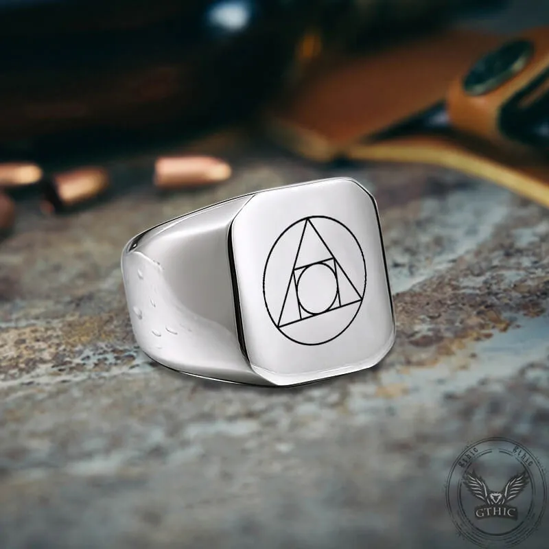 Philosopher Stone Stainless Steel Occultism Ring sold by GTHIC product image thumbnail 3