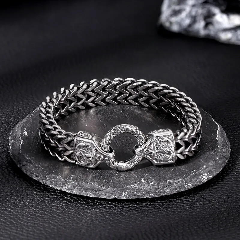 Simple Anchor Stainless Steel Wheat Chain Bracelet sold by GTHIC