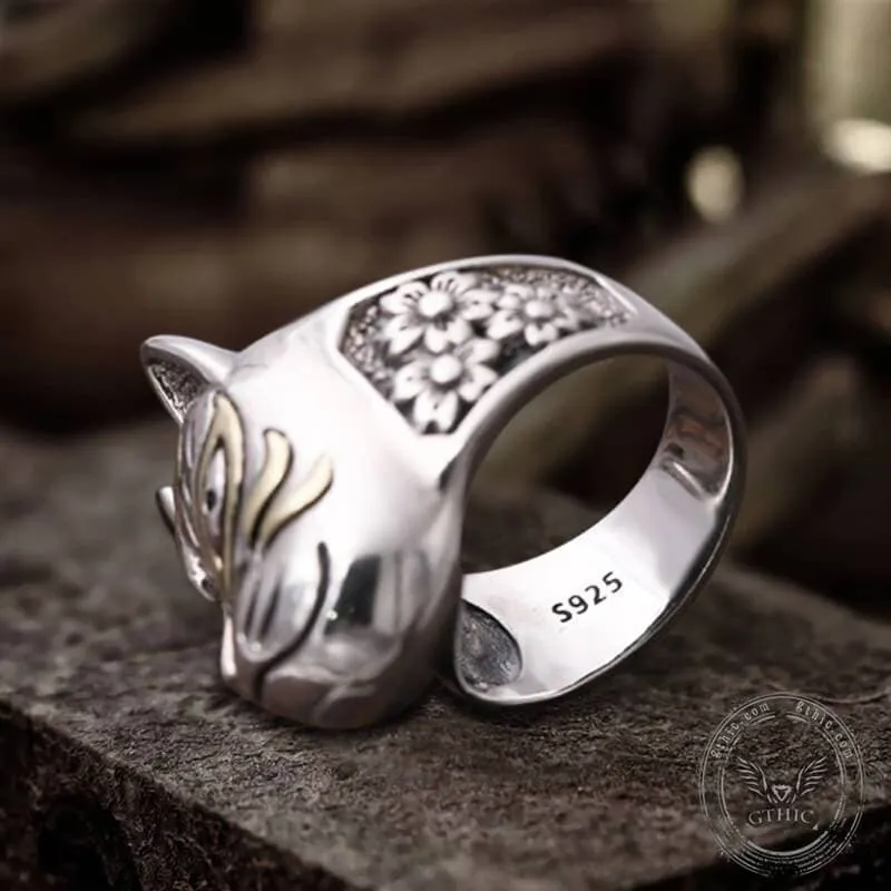 Japanese Hannya Mask Sterling Silver Ring sold by GTHIC product image thumbnail 3