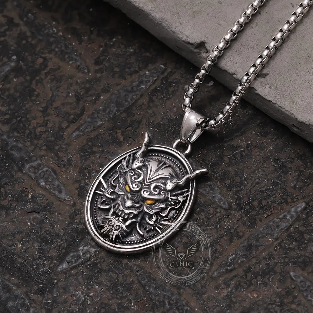 Prajna Ghost Mask Pure Tin Pendant sold by GTHIC product image thumbnail 5