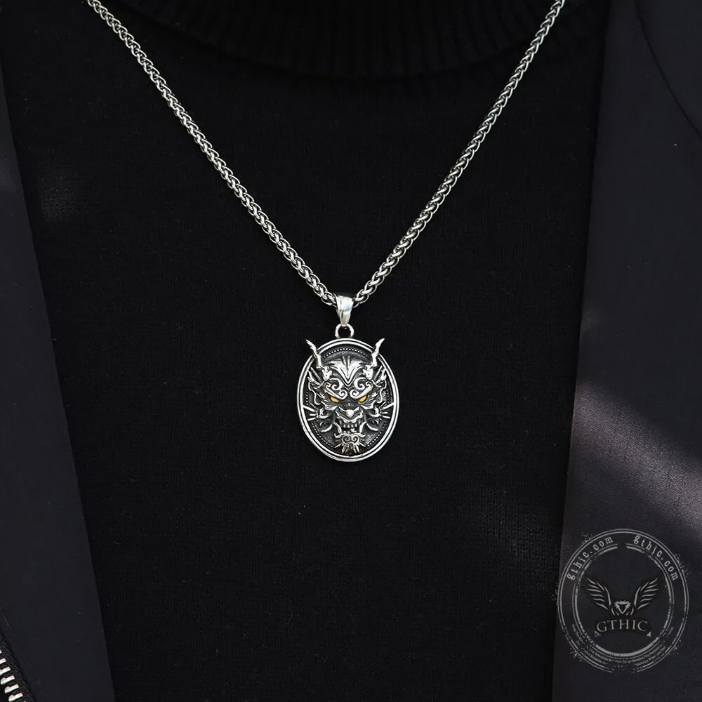 Prajna Ghost Mask Pure Tin Pendant sold by GTHIC product image thumbnail 2