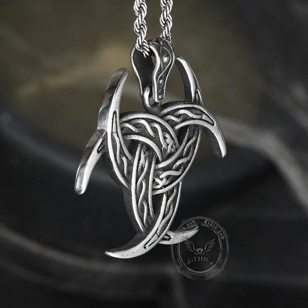 Celtic Crescent Triquetra Stainless Steel Pendant sold by GTHIC product image thumbnail 5