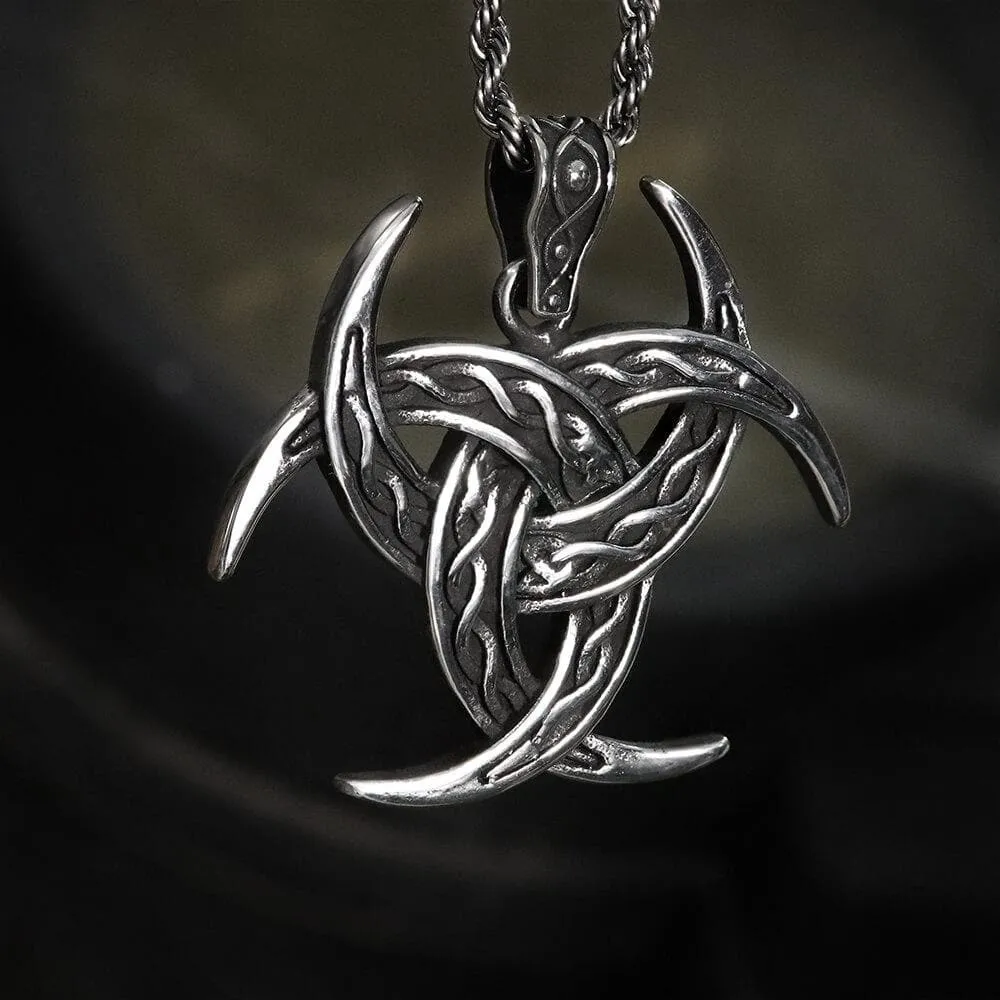 Celtic Crescent Triquetra Stainless Steel Pendant sold by GTHIC