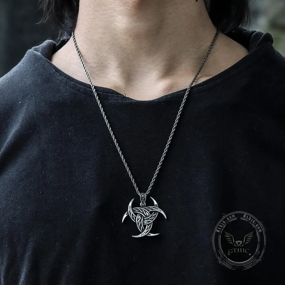 Celtic Crescent Triquetra Stainless Steel Pendant sold by GTHIC product image thumbnail 2