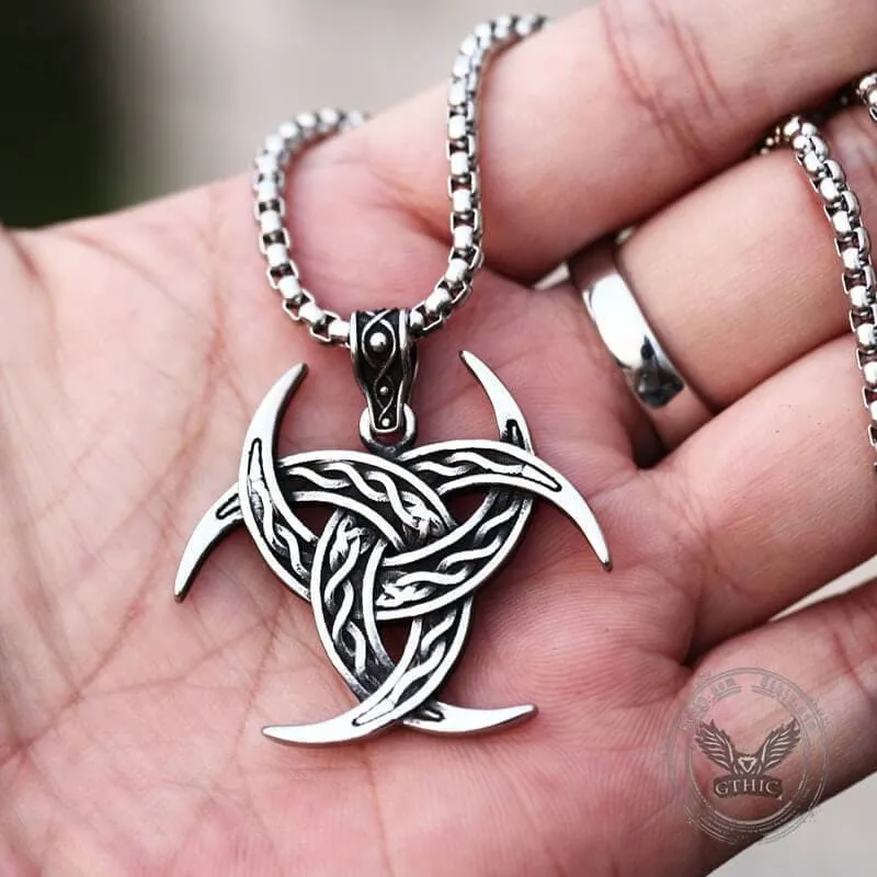 Celtic Crescent Triquetra Stainless Steel Pendant sold by GTHIC product image thumbnail 4