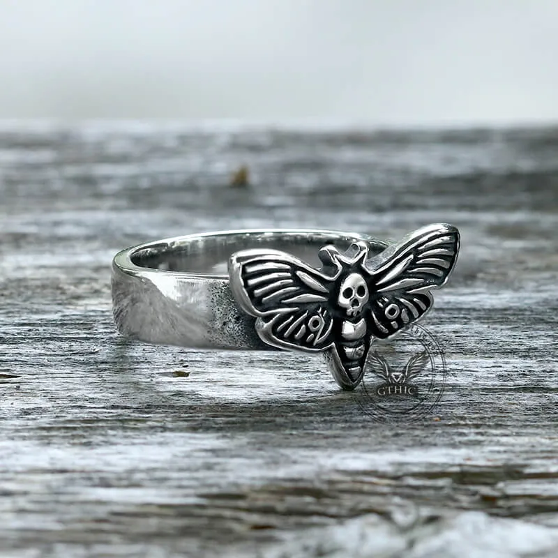 Moth Skull Stainless Steel Animal Ring sold by GTHIC product image thumbnail 3