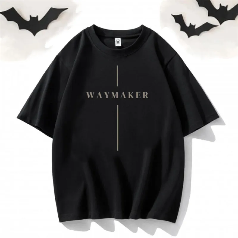 God Waymaker Round Neck Short Sleeve T-shirt sold by GTHIC