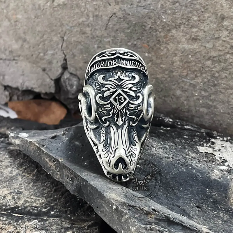 Days Gone Morior Invictus Sterling Silver Ring sold by GTHIC product image thumbnail 2