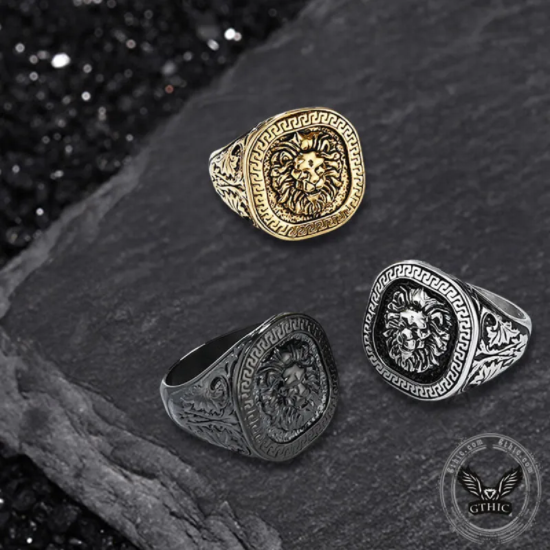 Domineering Lion Head Stainless Steel Ring sold by GTHIC