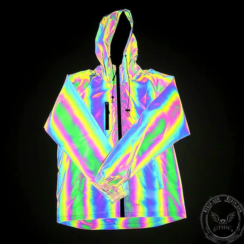 Colorful Cargo Reflective Hoodie Jacket sold by GTHIC product image thumbnail 4